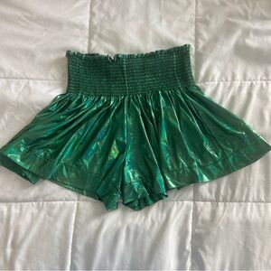 Queen of Sparkles Large Green Shorts